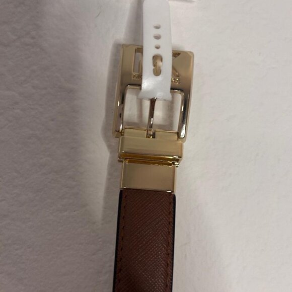 Michael Kors Reversible Faux Leather Belt in Cognac and Gold Size XL - Picture 9 of 12